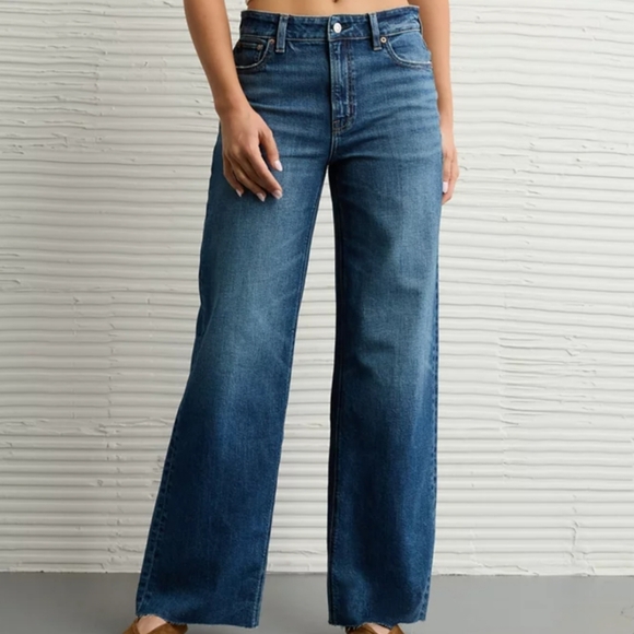 American Eagle Super High Rise Dreamy Drape Wide Leg - 16R - Picture 4 of 7